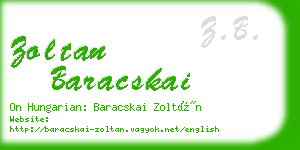 zoltan baracskai business card